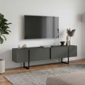 Orontes Megapap melamine tv furniture in anthracite color 180x29.6x50cm.