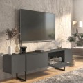Orontes Megapap melamine tv furniture in anthracite color 180x29.6x50cm.