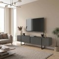 Orontes Megapap melamine tv furniture in anthracite color 180x29.6x50cm.