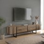 Orontes Megapap melamine tv furniture in walnut color 180x29.6x50cm.