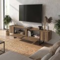 Orontes Megapap melamine tv furniture in walnut color 180x29.6x50cm.
