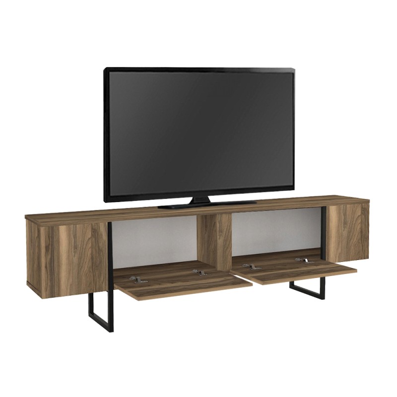 Orontes Megapap melamine tv furniture in walnut color 180x29.6x50cm.