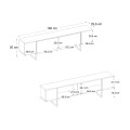 Orontes Megapap melamine tv furniture in walnut color 180x29.6x50cm.