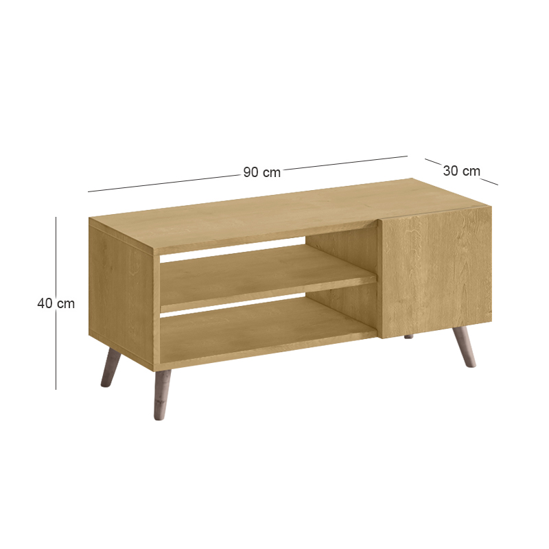 Parma Megapap melamine tv furniture in sapphire oak color 90x30x40cm.