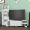Έπιπλο τηλεόρασης Pera Megapap χρώμα λευκό 160x29,5x120εκ.