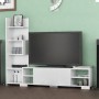 Έπιπλο τηλεόρασης Pera Megapap χρώμα λευκό 160x29,5x120εκ.