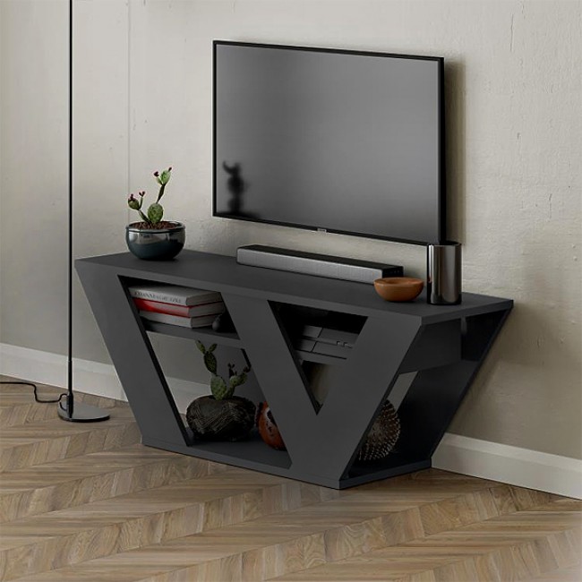 Έπιπλο τηλεόρασης Pipralla Megapap χρώμα ανθρακί 110x30x40εκ. Έπιπλο τηλεόρασης Pipralla Megapap χρώμα ανθρακί 110x30x40εκ.