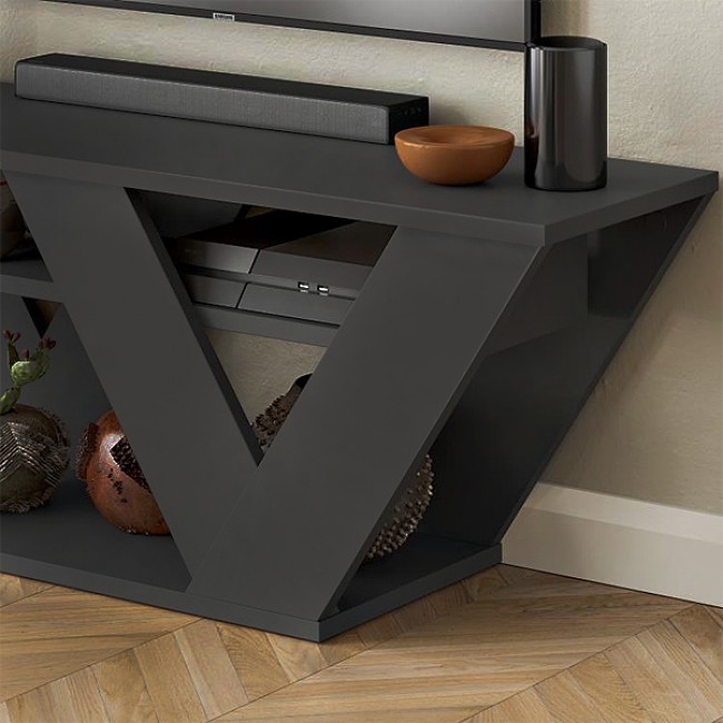 Έπιπλο τηλεόρασης Pipralla Megapap χρώμα ανθρακί 110x30x40εκ. Έπιπλο τηλεόρασης Pipralla Megapap χρώμα ανθρακί 110x30x40εκ.