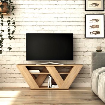 Έπιπλο τηλεόρασης Pipralla Megapap χρώμα φυσικό οξιάς 110x30x40εκ. Έπιπλο τηλεόρασης Pipralla Megapap χρώμα φυσικό οξιάς 110x30x40εκ.