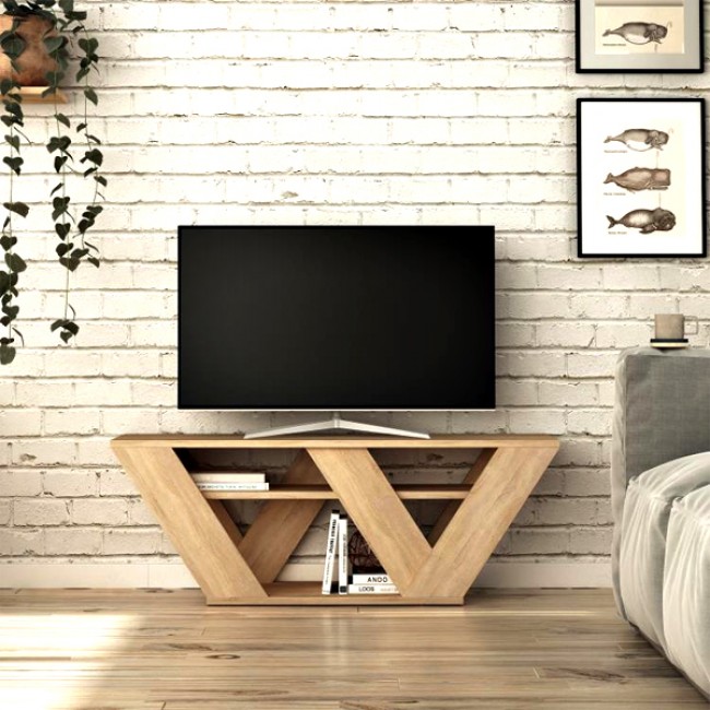 Έπιπλο τηλεόρασης Pipralla Megapap χρώμα φυσικό οξιάς 110x30x40εκ. Έπιπλο τηλεόρασης Pipralla Megapap χρώμα φυσικό οξιάς 110x30x40εκ.