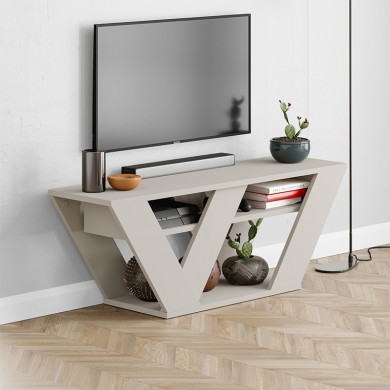 Pipralla Megapap melamine TV stand in sandstone color 110x30x40cm.
