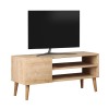 Έπιπλο τηλεόρασης Porto Megapap από μελαμίνη χρώμα oak 90x32x42εκ.