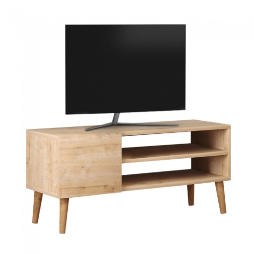 Έπιπλο τηλεόρασης Porto Megapap από μελαμίνη χρώμα oak 90x32x42εκ.