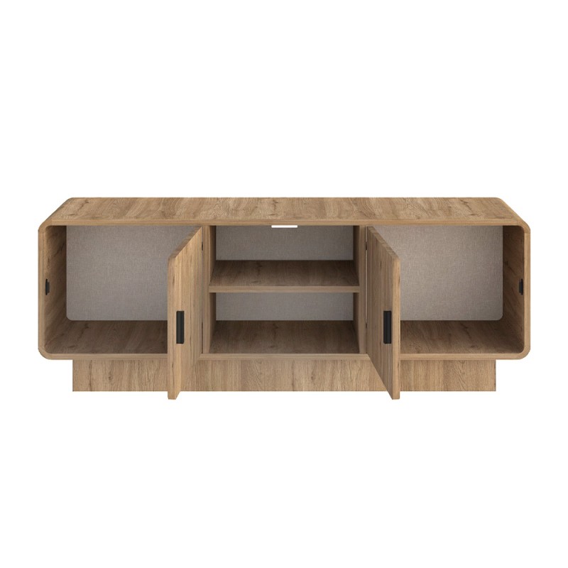 Rovel Megapap melamine tv stand in sepet oak color 140.3x39x50cm.