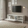 Space Megapap melamine TV furniture in white color 120x35x42cm.