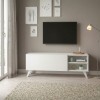 Space Megapap melamine TV furniture in white color 120x35x42cm.