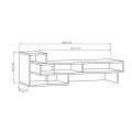 Tetra Megapap melamine TV stand in retro grey color 136,7x40x42cm.