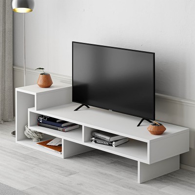 Έπιπλο τηλεόρασης Tetra Megapap χρώμα λευκό 136,7x40x42εκ.