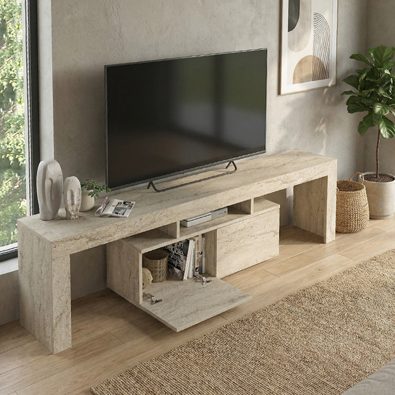 Woodra Megapap melamine tv furniture in travertine color 180x31.3x50.2cm.