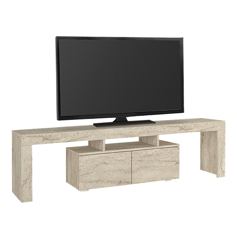 Woodra Megapap melamine tv furniture in travertine color 180x31.3x50.2cm.