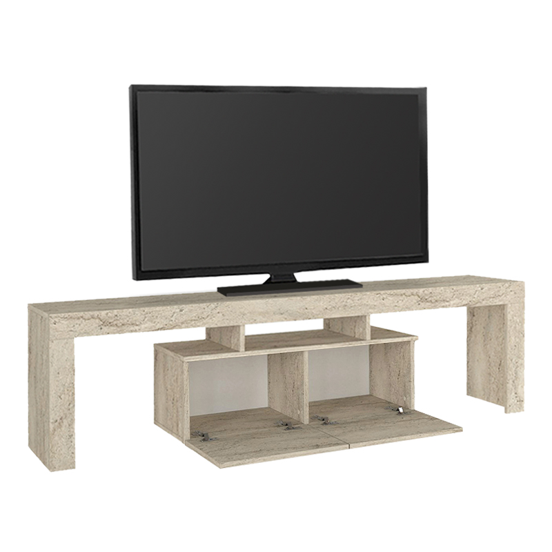 Woodra Megapap melamine tv furniture in travertine color 180x31.3x50.2cm.