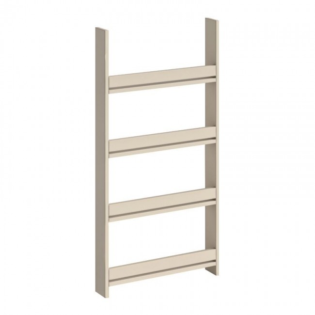 Επιτοίχια βιβλιοθήκη - ραφιέρα Montessori Megapap χρώμα κρεμ 60x10x120εκ.