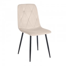 EVA BEIGE VELVET ΥΦΑΣΜΑ ΚΑΡΕΚΛΑ ΜΕΤΑΛΛΙΚΗ