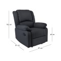 EVA Relax Armchair, Pu Black