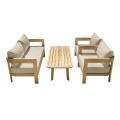 FLORIDA Living Set (4 pcs) Acacia, Cushions Beige