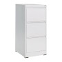 Metallic static office file cabinet with three drawers in white color 46x62x103cm.