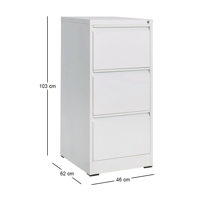 3 DRAWER Cabinet H.103 White