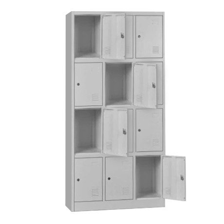 12-LOCKER Metal 90x40x185 Grey