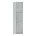 Ντουλάπα Locker 3 θέσεων με μεταλλικό σκελετό σε χρώμα γκρι 38x45x185εκ