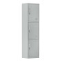Φοριαμός Locker μεταλλικός 3 θέσεων χρώμα γκρι 38x45x185εκ.