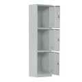 Ντουλάπα Locker 3 θέσεων με μεταλλικό σκελετό σε χρώμα γκρι 38x45x185εκ