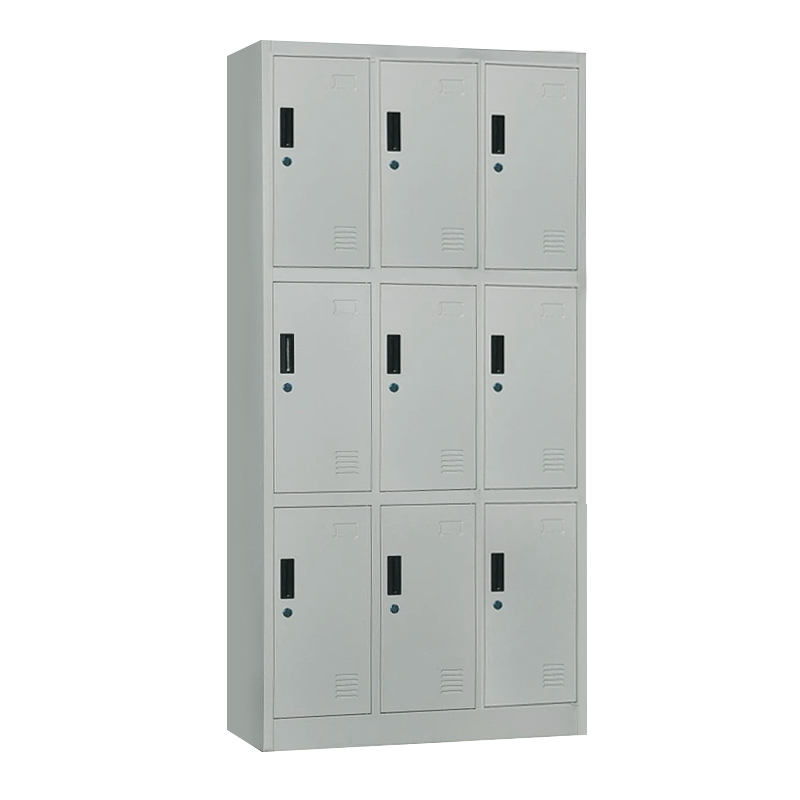 Ντουλάπα Locker 9 θέσεων με μεταλλικό σκελετό σε χρώμα γκρι 90x40x185εκ