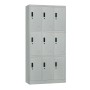 Φοριαμός Locker μεταλλικός 9 θέσεων χρώμα γκρι 90x40x185εκ.