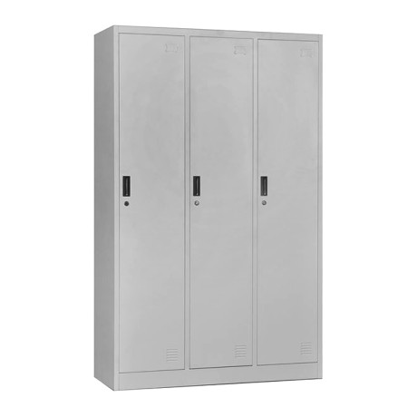 3-LOCKER Metal 115x45x185 Grey