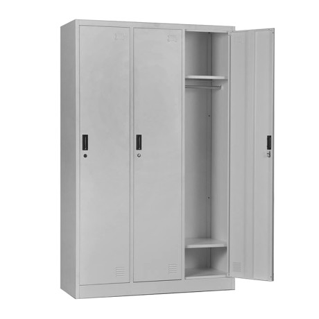 3-LOCKER Metal 115x45x185 Grey