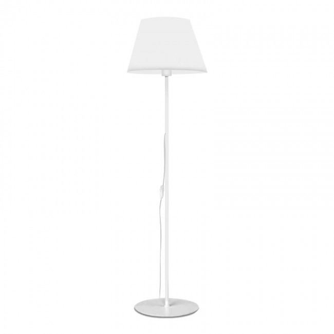 Φωτιστικό δαπέδου Vilo Megapap E27 μεταλλικό - ύφασμα Pvc χρώμα λευκό Ø35x152εκ.