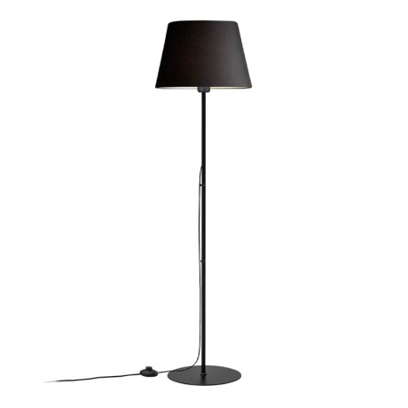 Vilo Megapap E27 metallic/fabric PVC  floor lamp in black color Ø35x152cm.