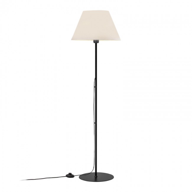 Φωτιστικό δαπέδου Vilo Megapap E27 μεταλλικό - ύφασμα Pvc χρώμα μαύρο - λευκό Ø35x152εκ.