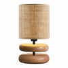 Lucia Megapap E14 wooden - pe rattan table lamp in natural color Ø15x35cm.
