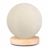Lumo Megapap E14 wooden - pvc table lamp in natural - cream color Ø12x17cm.