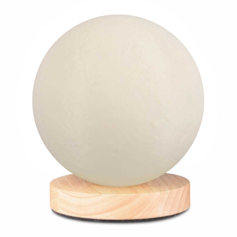 Lumo Megapap E14 wooden - pvc table lamp in natural - cream color Ø12x17cm.