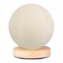 Lumo Megapap E14 wooden - pvc table lamp in natural - cream color Ø12x17cm.