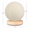 Lumo Megapap E14 wooden - pvc table lamp in natural - cream color Ø12x17cm.