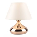 Luvia Megapap E27 metal - fabric pvc in gold - cream color Ø22x25cm.