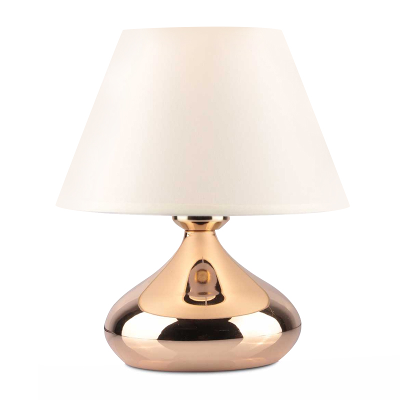 Luvia Megapap E27 metal - fabric pvc in gold - cream color Ø22x25cm.