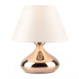 Luvia Megapap E27 metal - fabric pvc in gold - cream color Ø22x25cm.